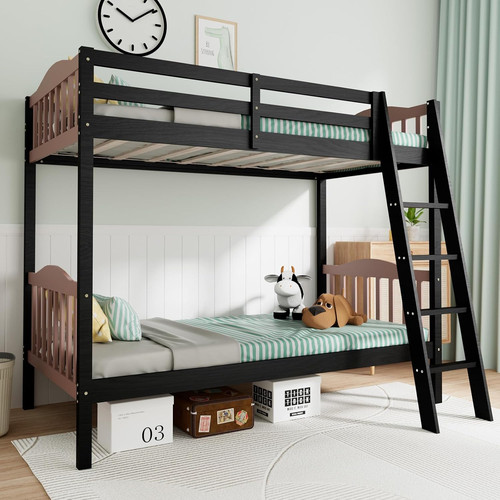 Solid wood bunk - bunk, twin