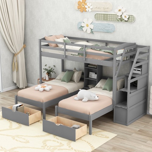 Twin triple bunk - twin/twin&twin, bed